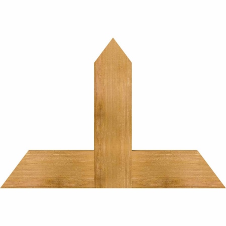 Ekena Millwork Portland Rough Sawn Timber Gable Bracket, Western Red Cedar, 36"W x 24"H x 2"D x 6"F, 16/12 Pitch GBW036X24X0206POR00RWR